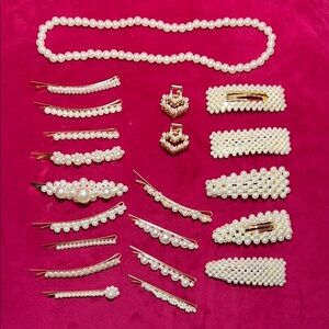 Pearl Hair Accessories Set